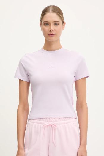 Tričko adidas Essentials dámske, fialová farba, JE1248