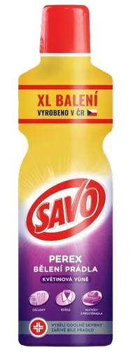 SAVO PEREX - Prostriedok na predpieranie a bielenie bielizne kvetinová, 1,2 L