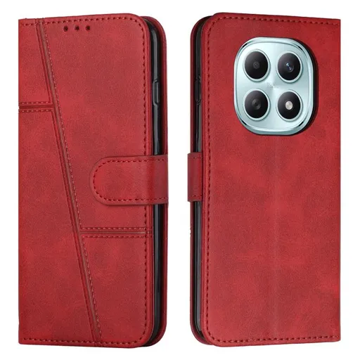 STITCHED Peňaženkový kryt pre Xiaomi Redmi Note 15 5G / POCO M8 5G červený