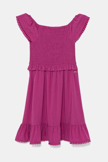 Dievčenské šaty Guess ružová farba, mini, áčkový strih, J5GK04 WG5S2