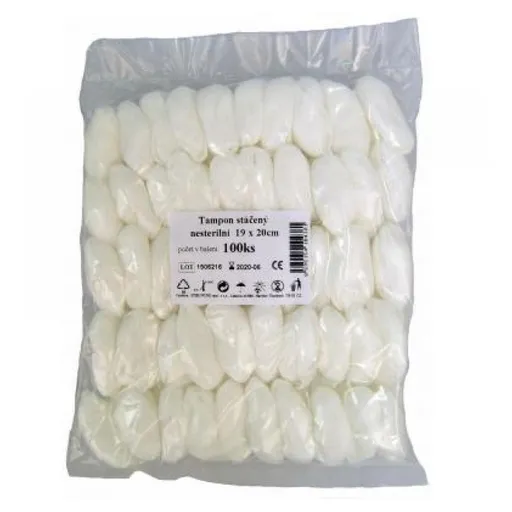 STERIWUND Tampón stáčaný z gázy nesterilný 19 x 20 cm 100 kusov