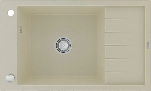 MEXEN MEXEN - Elias granitový drez 1 misa drez s vypúšťaním krátky odkvapkávač 795x480 mm, béžová 6511791005-69