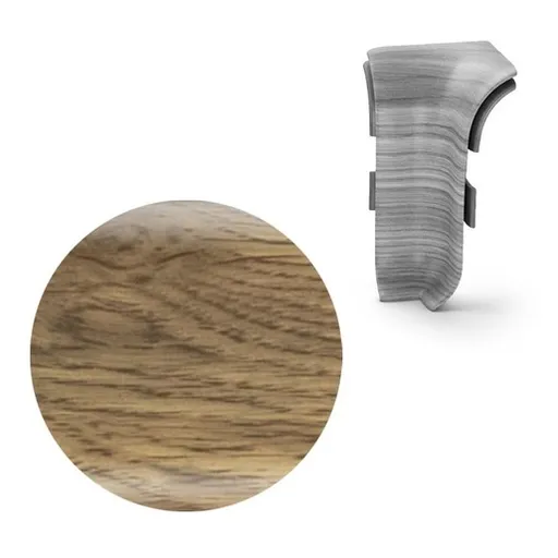 Vnitřní roh k soklu Naturel dub Argos , PVC dĺžka 0,5 cm, výška hrany 56 mm, NATNGTWE3