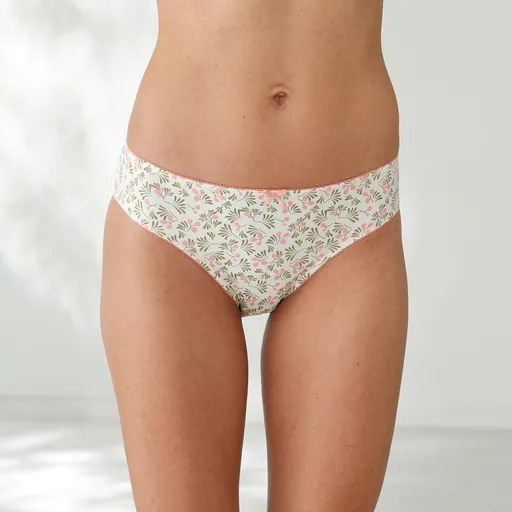 Súprava 4 nohavičiek midi s potlačou kvetín