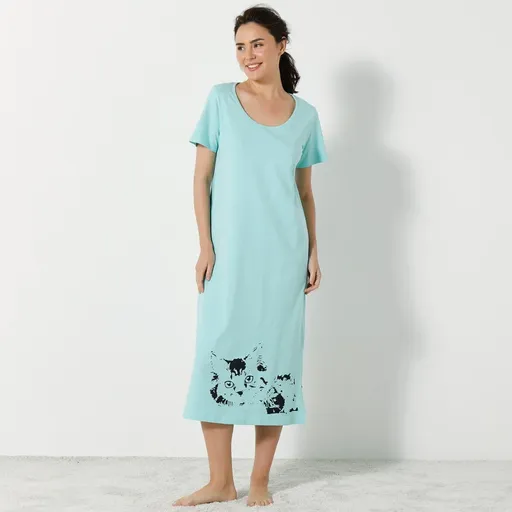 Súprava 2 dlhých nočných košieľ s potlačou mačky