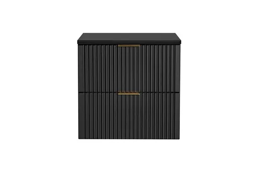 ArtCom Kúpeľňová skrinka s doskou ADEL Black D60/1 | 60 cm