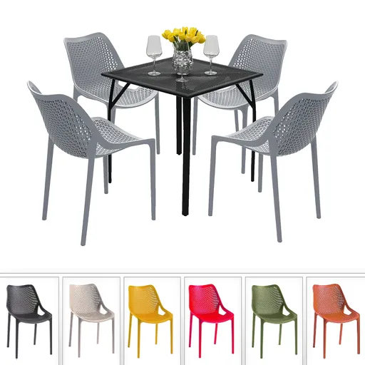 Záhradná zostava DUBLIN/EDEN 1+4 (rôzne farby) šedá