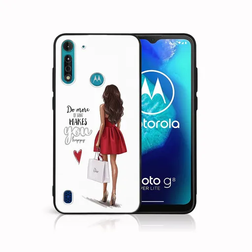 MY ART Ochranný kryt pre Motorola Moto G8 Power Lite RED DRESS (137)