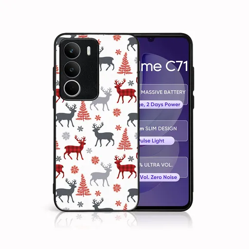 MY ART Kryt s vianočným dizajnom Realme C71 DEER (068)