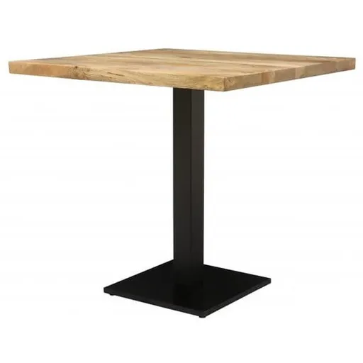 Jedálenský stôl s kovovými nohami 80x80 cm z masívu mango TM-80