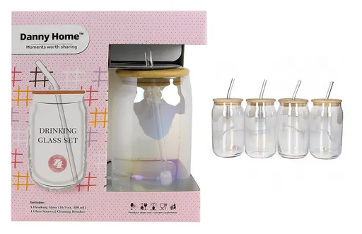 MAKRO - Pohár s viečkom 480ml, 4ks