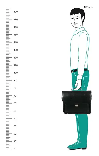 Pánska aktovka REAbags 7416 - čierna/nikel