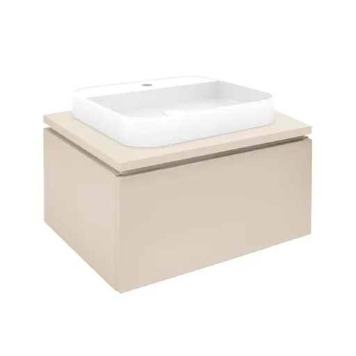 Kúpeľňová skrinka s umývadlom a krycou doskou SAT Feel 60x30x46 cm béžová mat SATFEEL60BEDU
