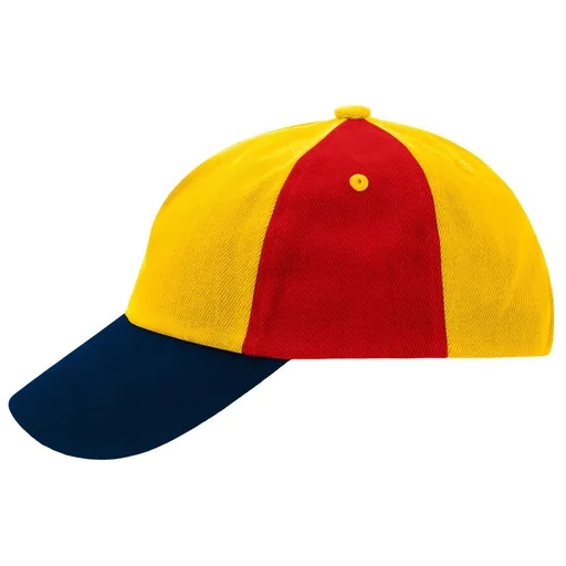Myrtle Beach (Daiber) Detská 5P šiltovka MB7010 - Zlato žltá / kráľovská modrá / červená / tmavomodrá