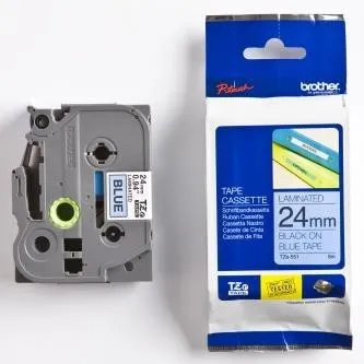 Brother TZ-551 / TZe-551, 24mm x 8m, čierna tlač / modrý podklad, originálna páska