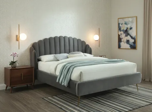 Signal Posteľ CALABRIA Velvet | sivá 160 x 200 cm