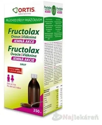 Ortis Laboratoires Fructolax Ovocie a vláknina SIRUP 250 ml