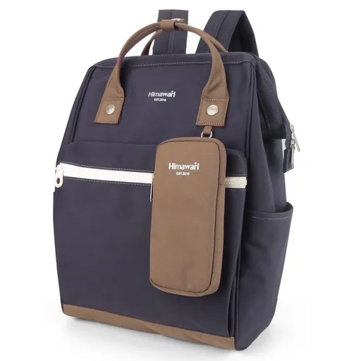 Fialovo-hnedý mestský ruksak s bezpečnostným zipsom