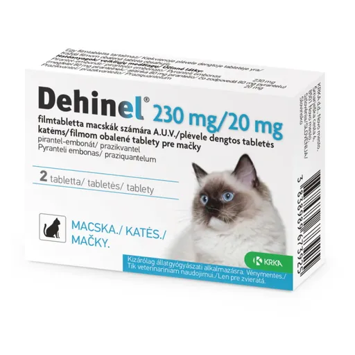 DEHINEL 230 mg/20 mg pre mačky 2 tablety