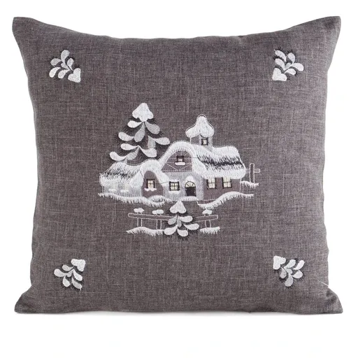 ArtFir Vianočná obliečka na vankúš 246 | oceľová 45 x 45 cm