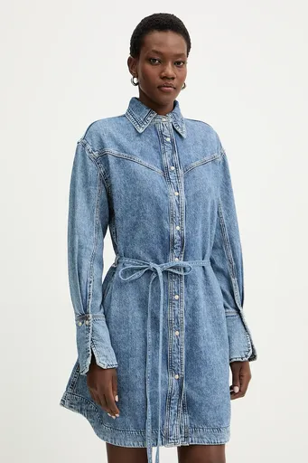 Rifľové šaty BOSS Orange C SHIRTDRESS