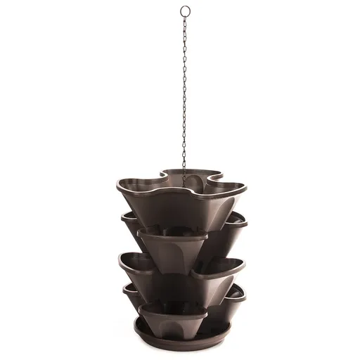 Kaskáda závesná 4-dielna hnedá, 43 cm