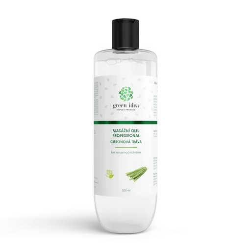 Citrónová tráva – masážny olej 500 ml – Green idea