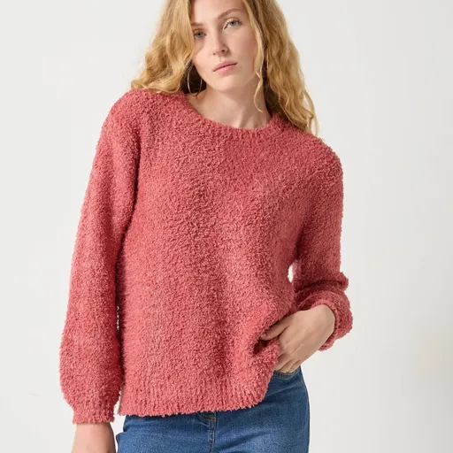 Buklé pulóver s dlhými rukávmi a voľnými ramenami