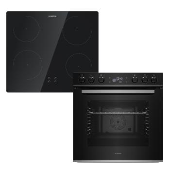 Klarstein ControlSync súprava rúry a indukčnej varnej dosky, 9 funkcií, 4 varné zóny, objem 72 l