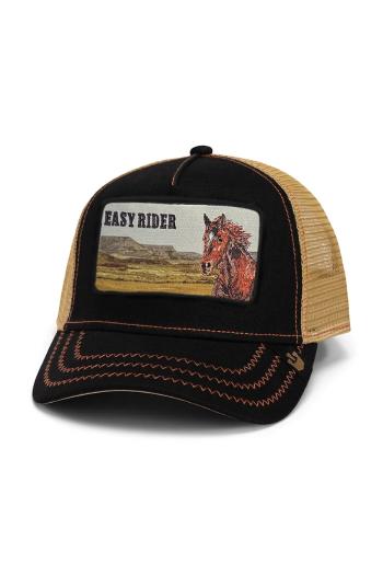 Šiltovka Goorin Bros Easy Rider čierna farba, s nášivkou, 101-2029