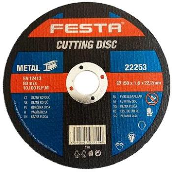 Kotouč na kov řezný O 150 x 1,6 x 22,2 mm, FESTA (122253)
