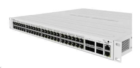MikroTik Cloud Router Switch CRS354-48P-4S + 2Q + RM, 650MHz CPU, 64MB, 1x10/100, 48x GLAN (PoE), 4x SFP +, 2x QSFP, vr. L5