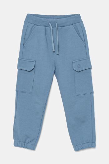 Detské bavlnené tepláky United Colors of Benetton jednofarebné, 3UNIGF045