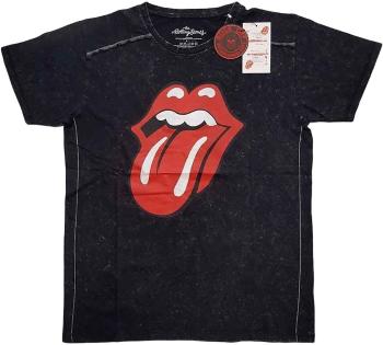 The Rolling Stones Tričko Classic Tongue (Wash Collection) Unisex Black L