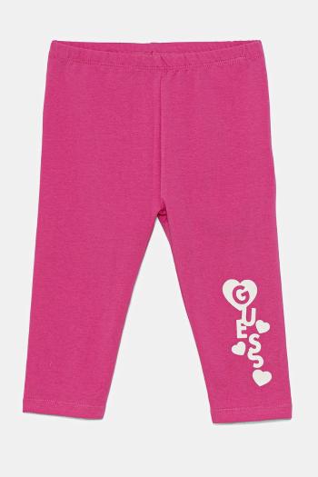 Detské legíny Guess ružová farba, s potlačou, K5GB03 J1314