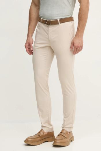 Nohavice Hackett London pánske, béžová farba, strih chinos, HM212694R