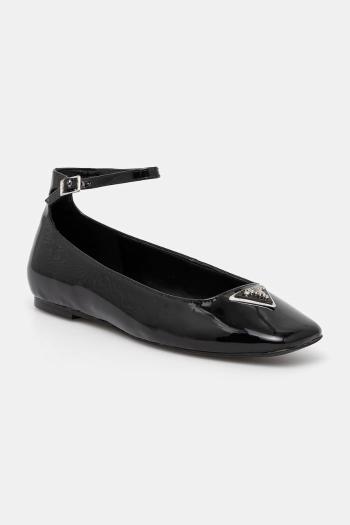 Baleríny Guess LEVVIS čierna farba, FLPLVV PAT02