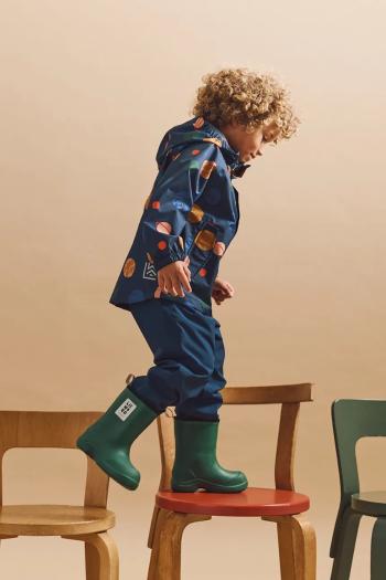 Detská bunda a nohavice Liewood Pedia Rainwear Set tmavomodrá farba, LW19909