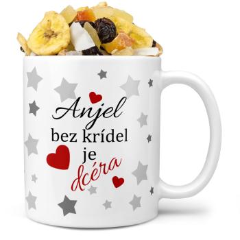 Hrnček Anjel bez krídel je dcéra (Náplň hrnčeka: Tropická zmes)