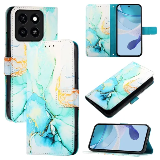 ART MARBLE Peňaženkový kryt pre ZTE Blade A35 GREEN
