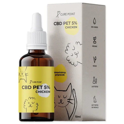 CurePoint CBD olej pre zvieratá kura 10 ml