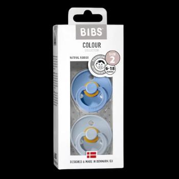 BIBS Colour Cumlíky z prírodného kaučuku, veľkosť 2, Sky Blue/Baby Blue 2 ks
