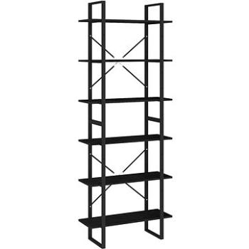 Shumee vysoký čierny 80 × 30 × 210 cm masívne borové drevo, 806546