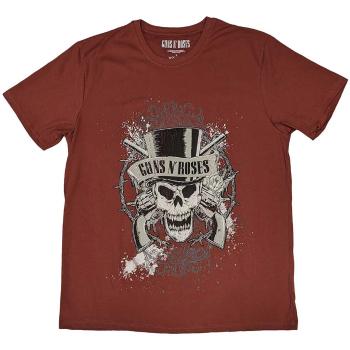 Guns N’ Roses tričko Faded Skull Červená XXL