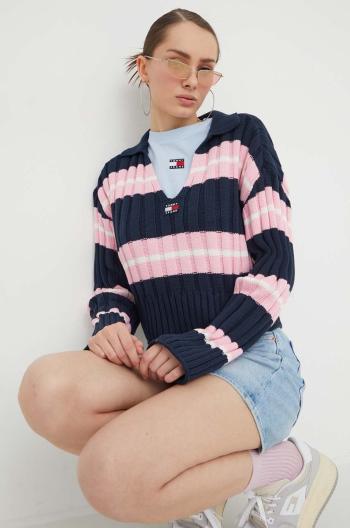 Sveter Tommy Jeans dámsky,tmavomodrá farba,DW0DW17321