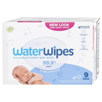 Waterwipes 100% BIO odbúrateľné obrúsky 9 x 60 ks,9x WATERWIPES Vlhčené obrúsky bez obsahu plastov 60 ks ( 540 ks )