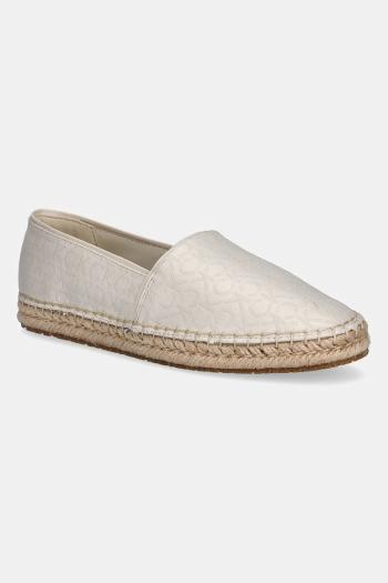 Espadrilky Calvin Klein FLAT ESPADRILLE - JACQ béžová farba, HW0HW02467