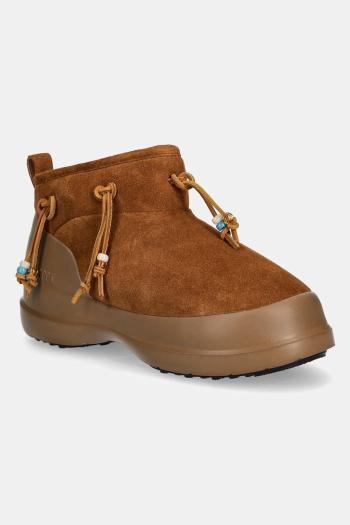 Semišové snehule Moon Boot MB LUNA LOW SUEDE BEADS hnedá farba, 80D2480100 M008
