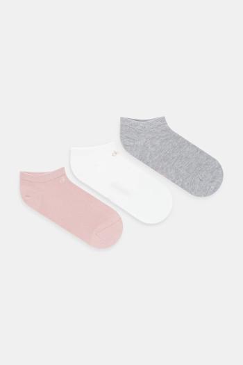 Členkové ponožky Calvin Klein 3-pak biela farba, 701234369