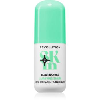 Revolution Skincare Clearly Clarify Clear Canvas vyhladzujúce exfoliačné sérum s niacínamidom 30 ml